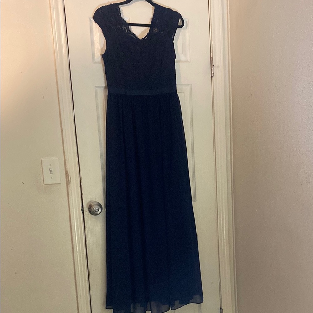 Daisyaner Elegant Black Lace Evening Gown  size M